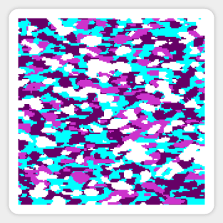 Blue and purple Camo pattern digital Camouflage Sticker